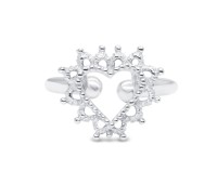 Unique Heart Silver Ear Cuff EC-1182